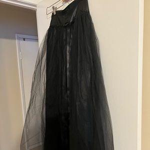 Jeannie Nitro tulle and pvc maxi skirt
